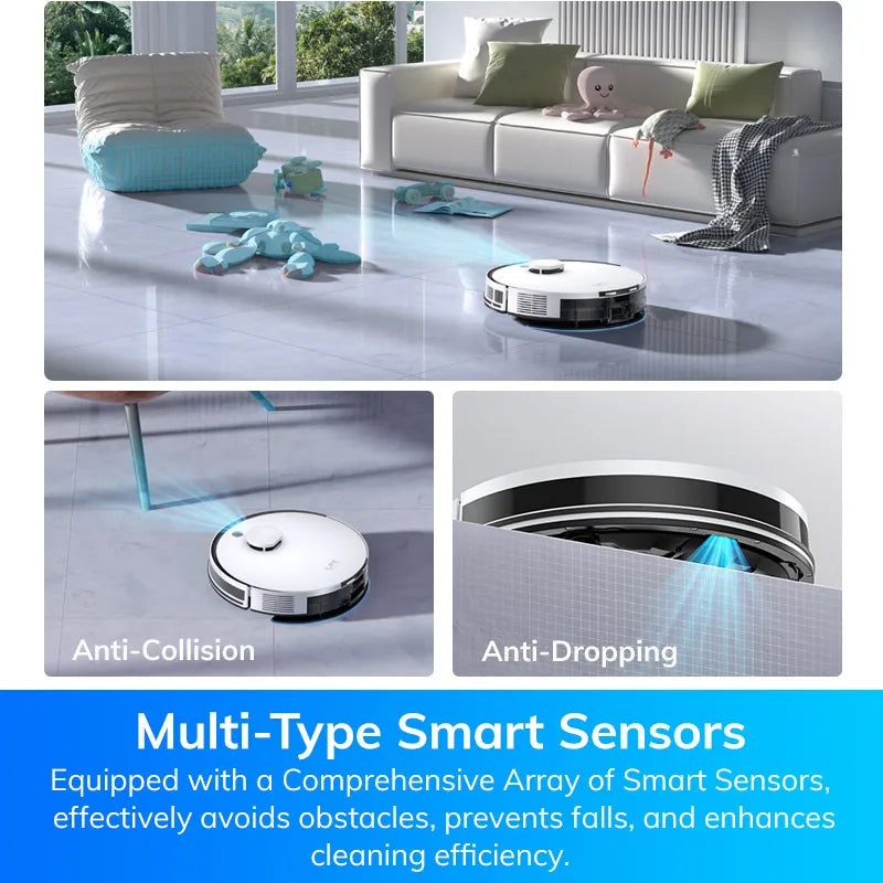 ILIFE A30 PRO Robot Vacuum & Mop Combo – 5000Pa Powerful Suction, Self-Emptying, 60-Day Dustbin, App & Remote Control