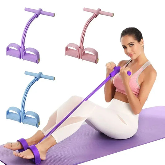 Feet puller, home yoga leg four-way elastic rope, full-body stretch pull rope, sit-up assistant
