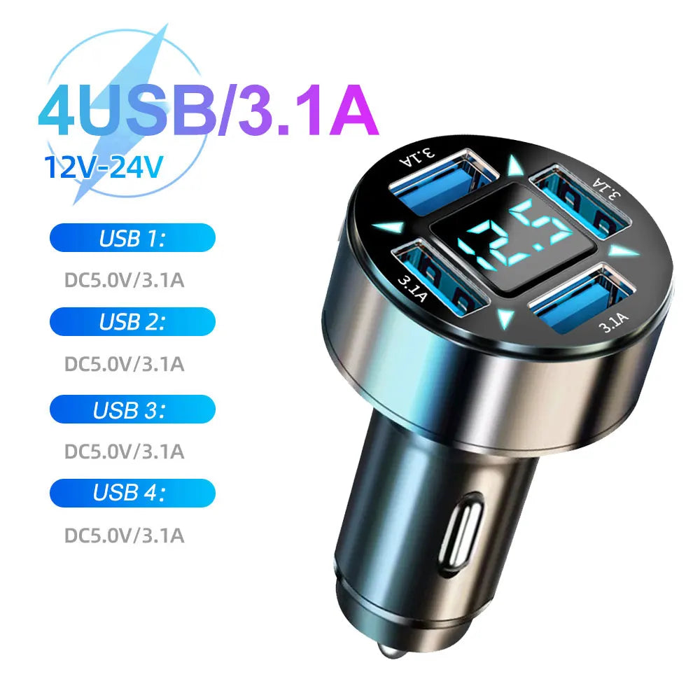 66–250W PD Car Charger QC3.0