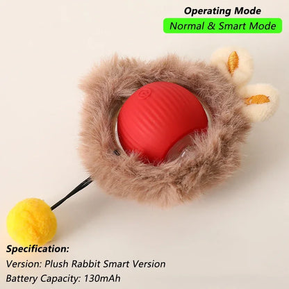 Automatic Rolling Mouse Toy with Tail & Rechargeable Battery